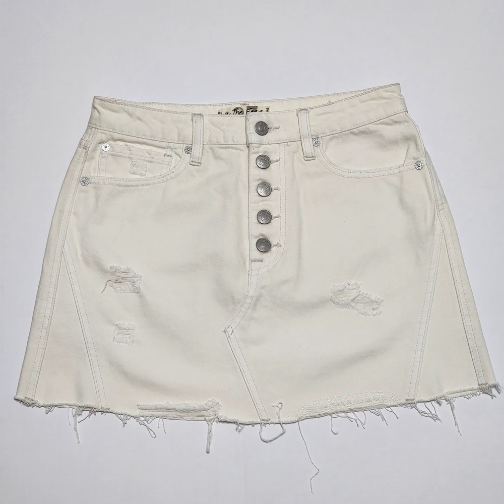 We The Free Off-White Mini Skirt| Size 27|Casual Western Y2K